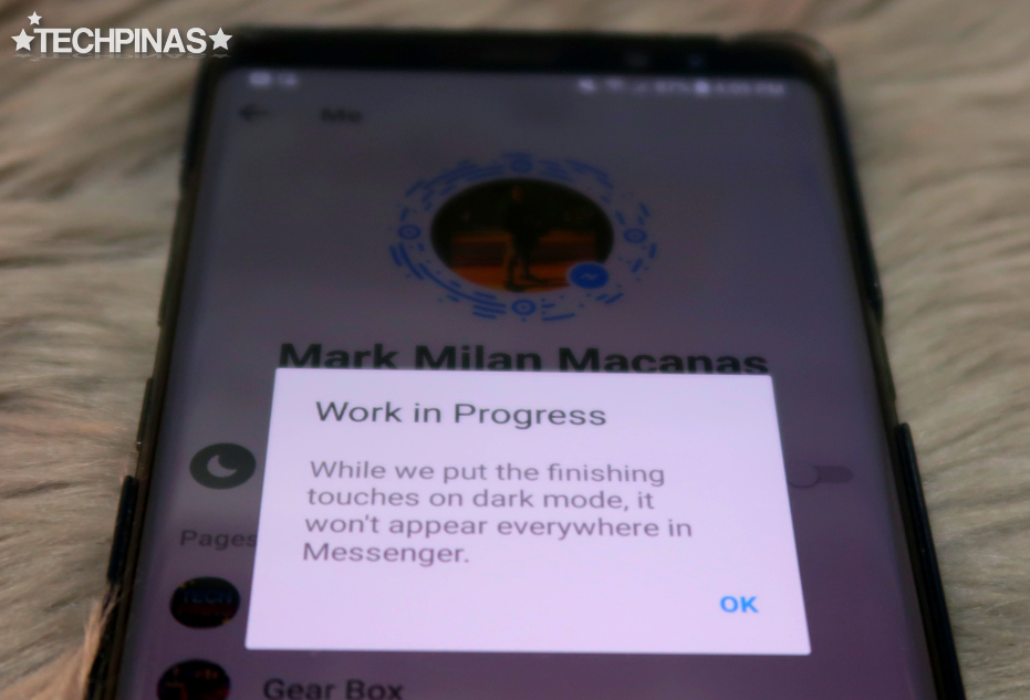 Facebook Messenger Dark Mode