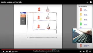 Circuito paralelo con dos leds rojos y pila de 9 voltios