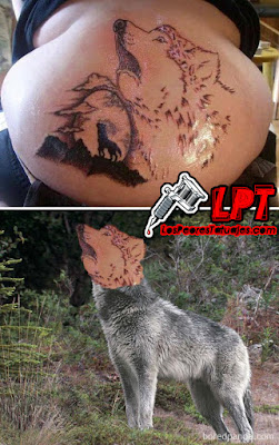 Tattoo FAIL - Lobo aullando