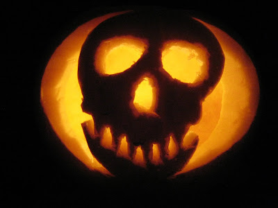 skull pumpkin