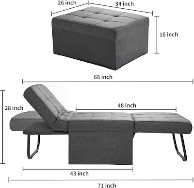 Modern Adjustable Backrest Sleeper Couch Design