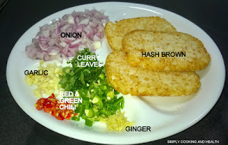 Ingredients for Quick and easy Hash brown stir fry 