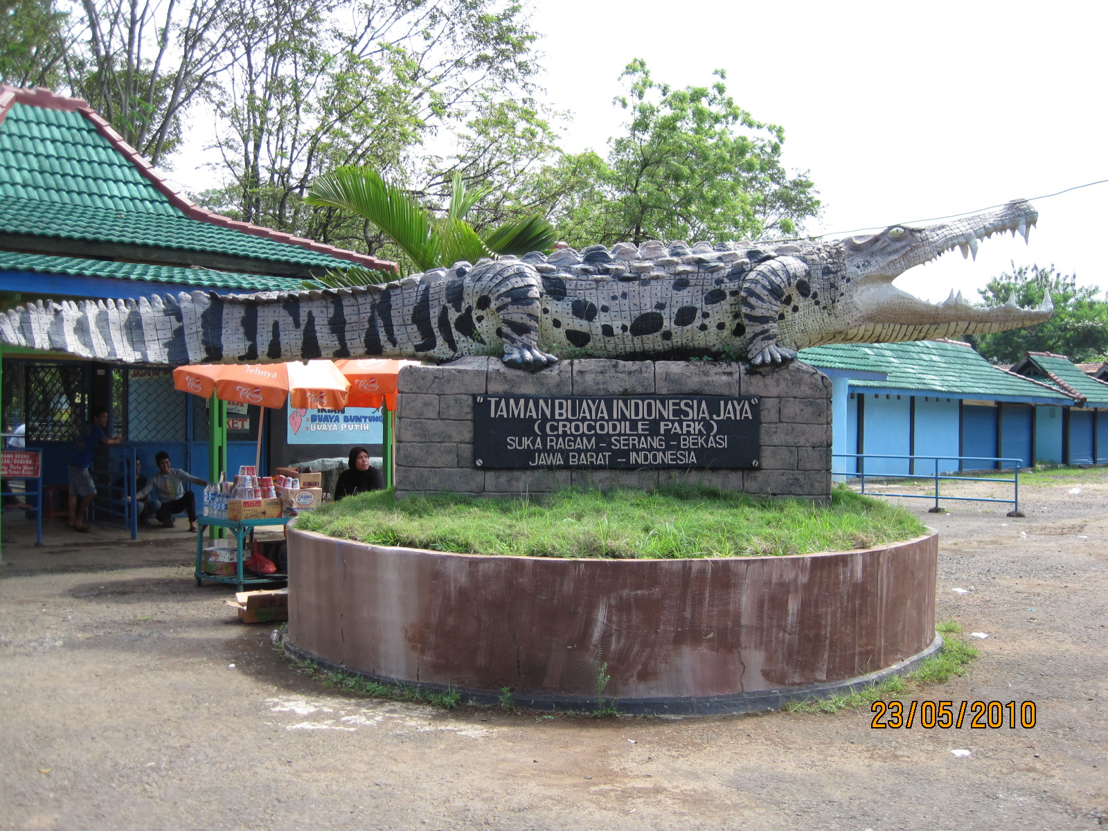 Wildlife crocodile be e tourist attractions in Bekasi which must be visited Here we can see the crocodiles of various sizes located on Jalan Raya Serang