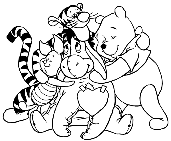  Pooh And Friends Coloring Pages 1