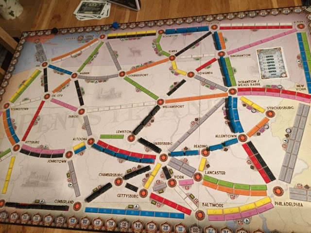 Ticket to Ride Pennsylvania board