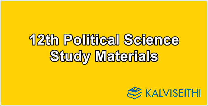 12th Political Science Study Materials