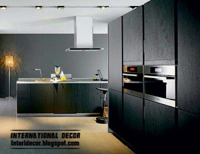 Modern black kitchen designs ideas furniture 2015