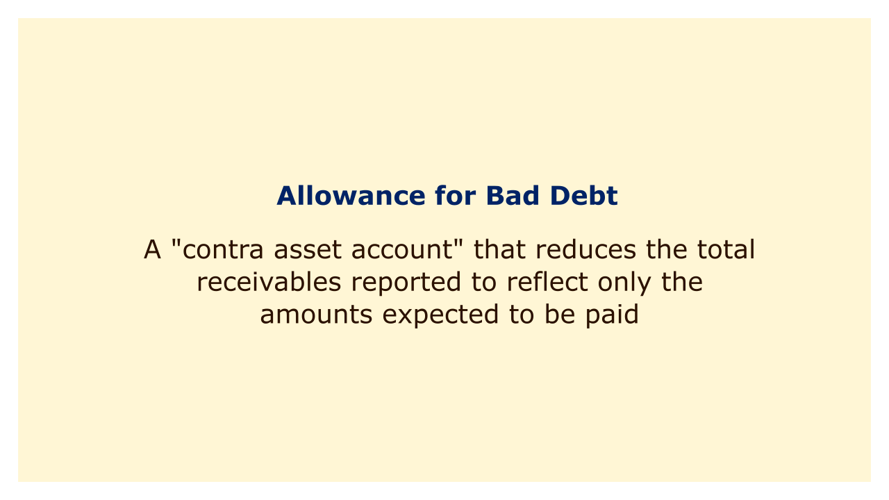 A "contra asset account" that reduces the total receivables reported to reflect only the amounts expected to be paid.
