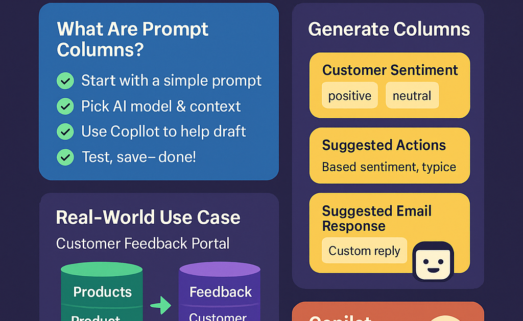 Introducing Prompt Columns in Dataverse: The Power of Generative AI Inside Your Tables