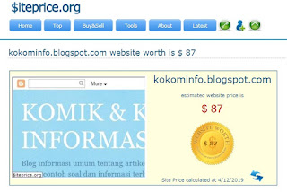 Cek Harga Website dan Blog di siteprice.org