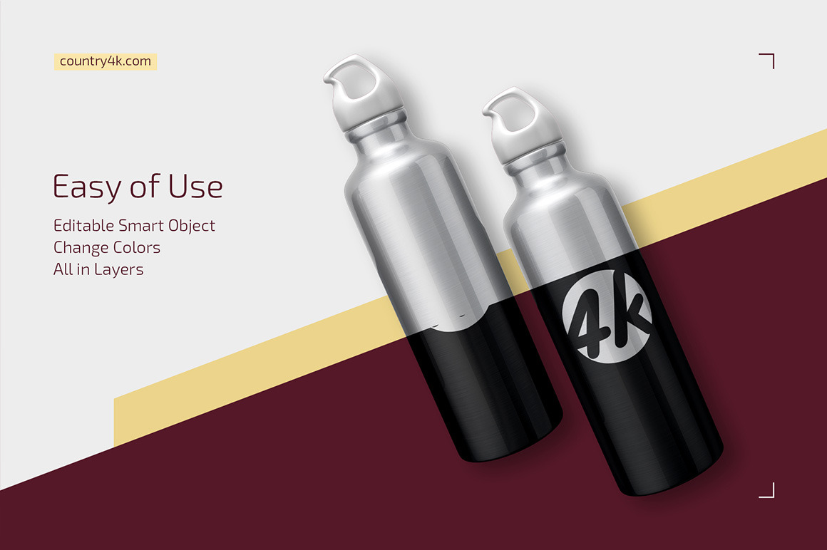 Download Free Packaging Aluminum Water Bottle Mockup Set - Free PSD ...