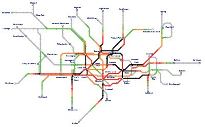 crowding levels on the tube