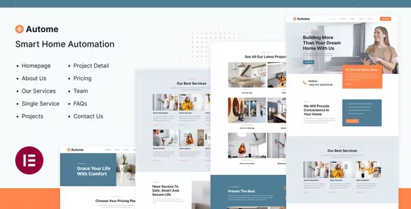 Best Smart Home Automation Elementor Template Kit