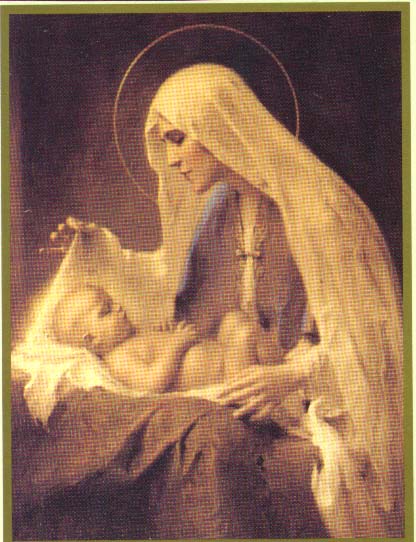 images of jesus christ with mary. Virgin Mary caring baby Jesus in her lap