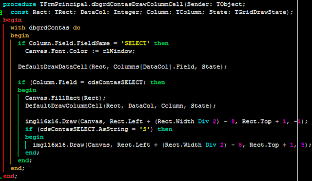 delphi visual dbgrid