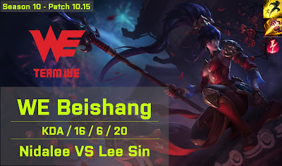 WE Beishang Nidalee JG vs LGD Peanut Lee Sin - KR 10.15