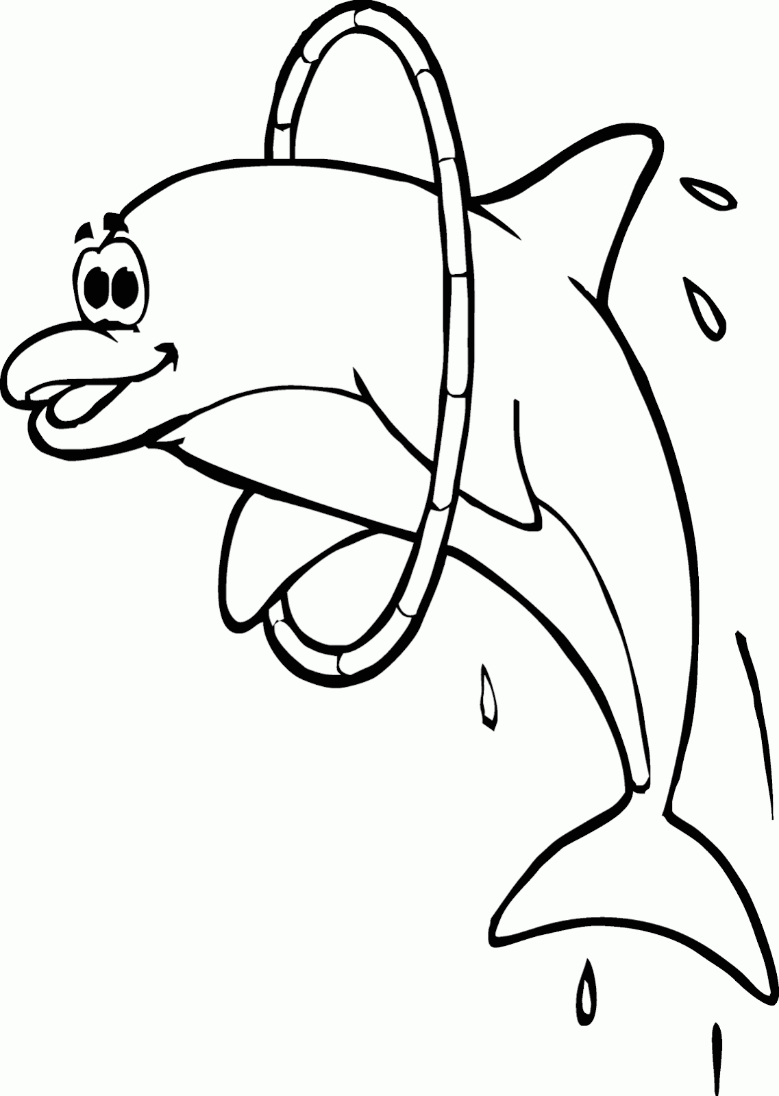 Mewarnai Gambar  Ikan  Lumba  Lumba  Sirkus Contoh Anak PAUD