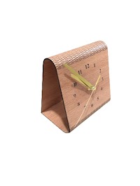 Wooden Desk & Table Analog Clock Made Of Genuine Pine