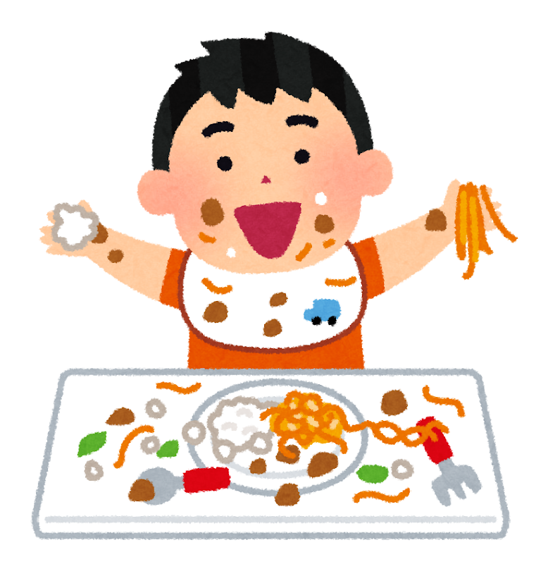 汚くご飯を食べる子供のイラスト かわいいフリー素材集 いらすとや