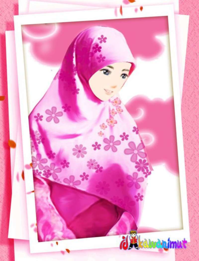 Kartun Muslimah Kacamata  Gambar  Kartun