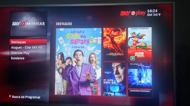 SKY PREPARA LANÇAMENTO DA SUA PLATAFORMA ONLINE 'SKY PLAY' - 24/04/17