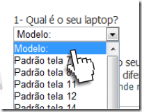 lista de modelos padrão que estão disponíveis