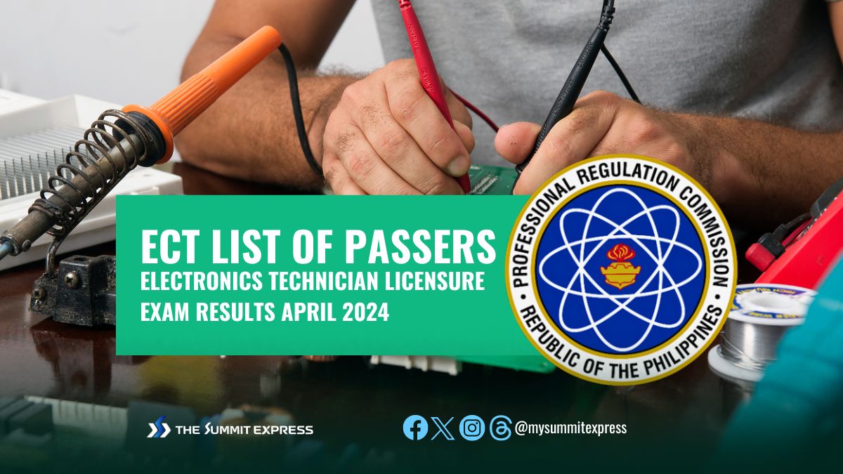 ECT RESULTS: April 2024 Electronics Technician board exam passers