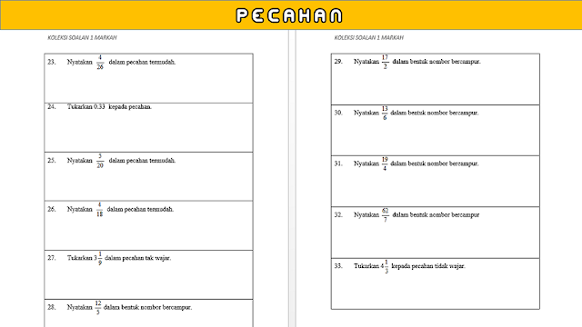 Soalan Isipadu Upsr - Contoh Enak