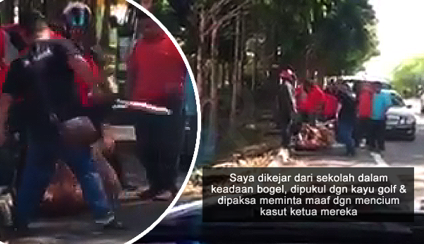 Kes Pukul Beramai-ramai Dan Dipaksa Minta Maaf Dengan Mencium Kasut Ketua Mereka