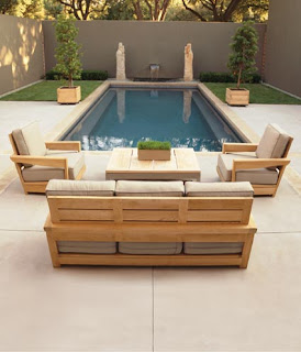 Teak Contemporary  Outdoor or Indoor Patio Furniture set