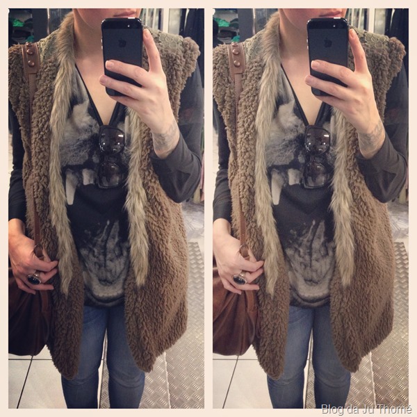 look jeans, camiseta e maxi colete (2)