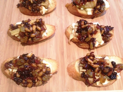 Crostini Ricotta, Artichoke Hearts Current-Pine Nut Recipe