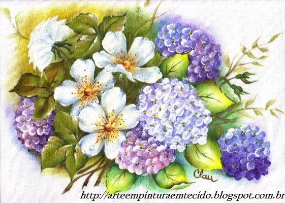 Pintura em Tecido Flores