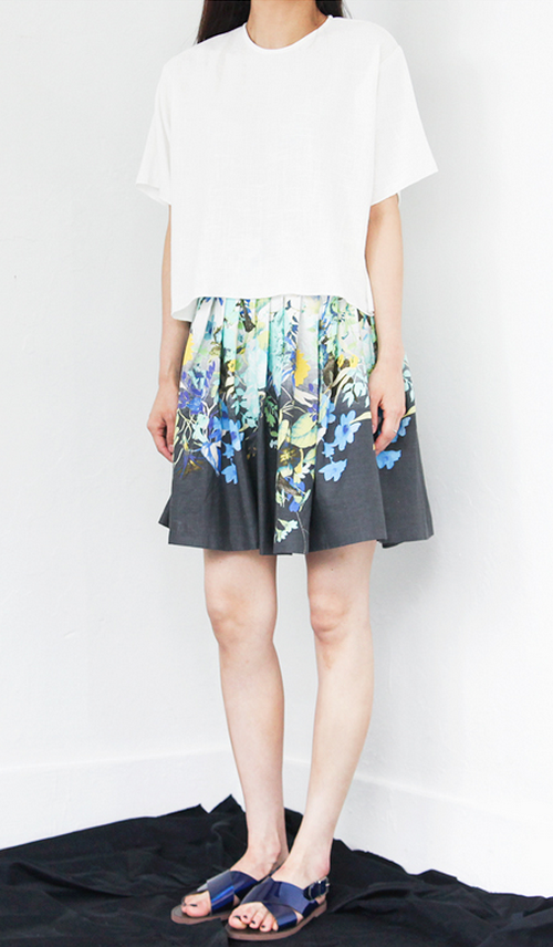 Floral Printed Flared Skirt