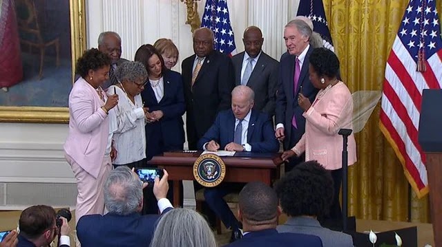 Biden signs bill into law making Juneteenth a national holiday