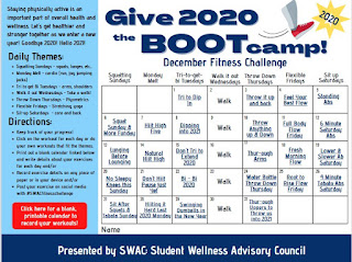 "Give 2020 the Boot(camp) December Fitness Challenge"