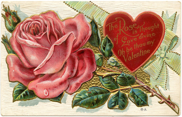 vintage drawing of a valentine heart