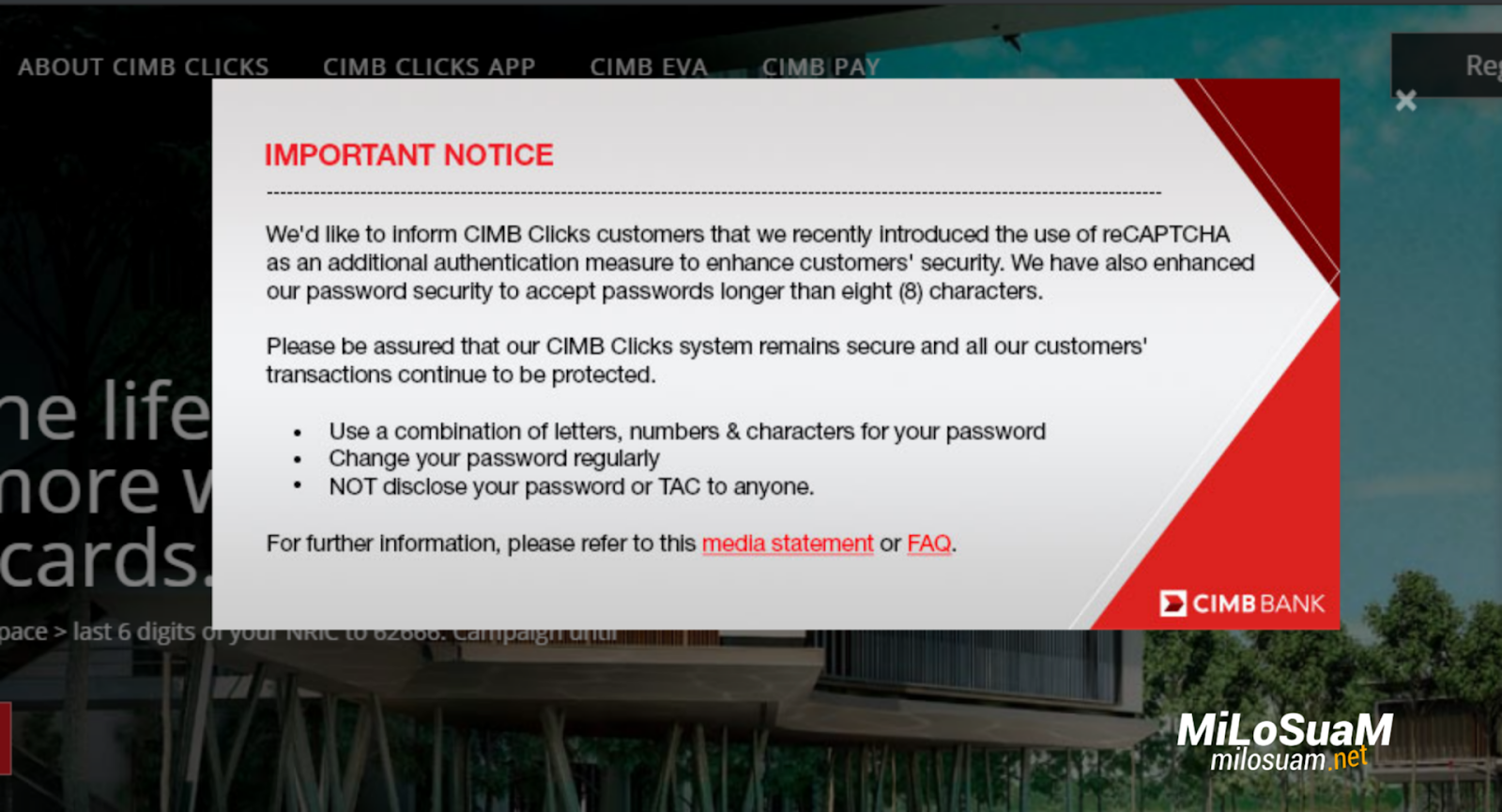 Notis penting CIMB Clicks