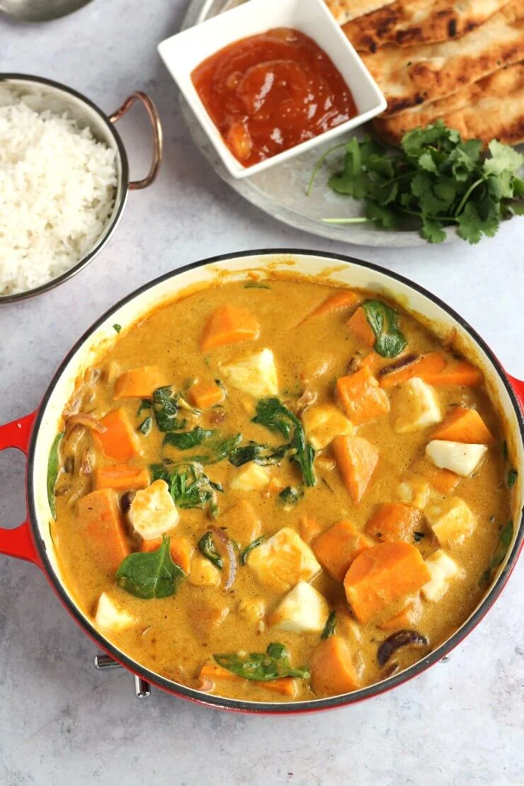 Halloumi and Sweet Potato Curry