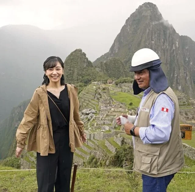 Japanese Princess Kako visited the Inca citadel of Machu Picchu in Cusco during her official visit to Peru