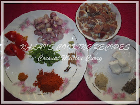 Coconut Mutton Curry Ingredients