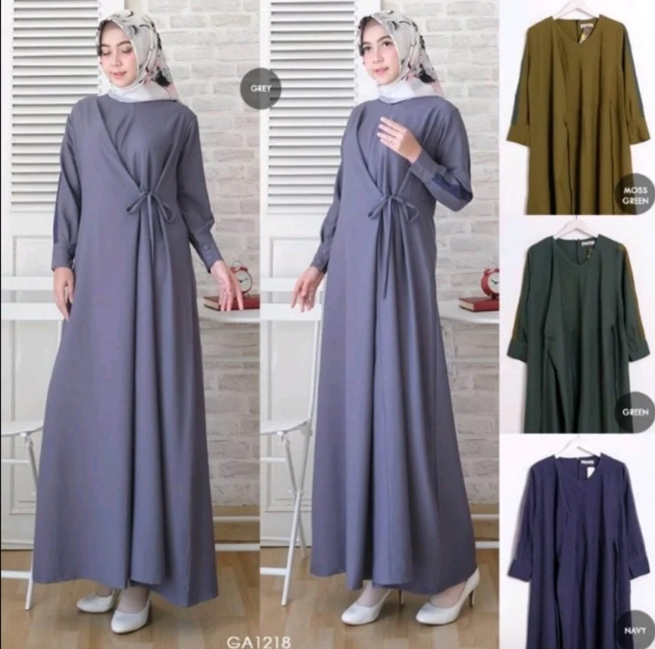 35 Model Baju Gamis Terbaru Yang Modern Kekinian Updated - Model baju gamis modern