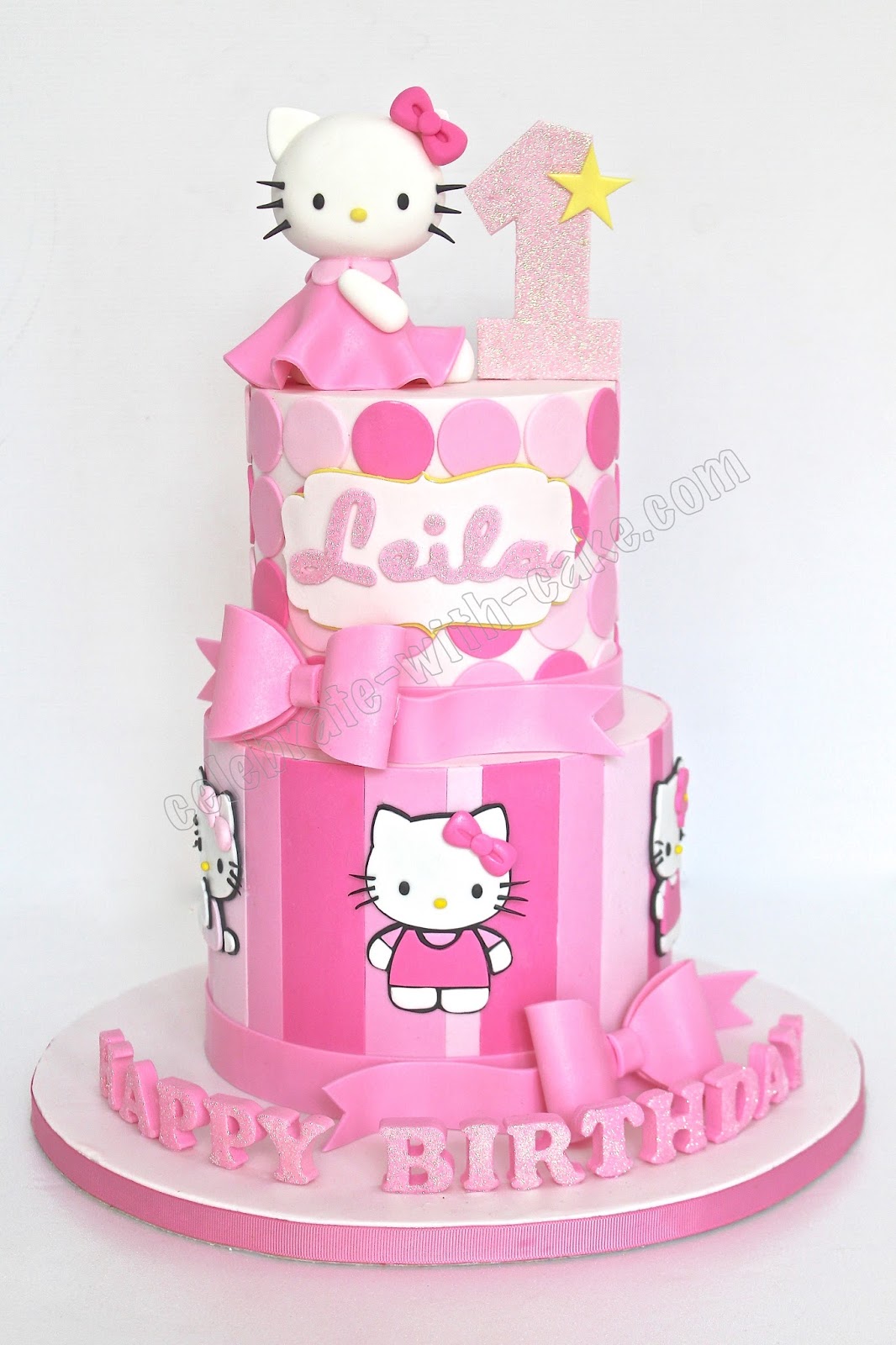 Hello Kitty 2 Tiers Cake