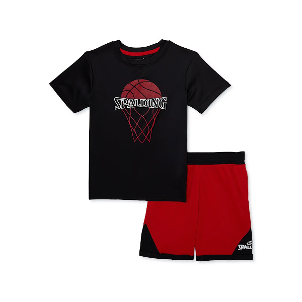 Spalding Boys Short Sleeve Top and Shorts Set