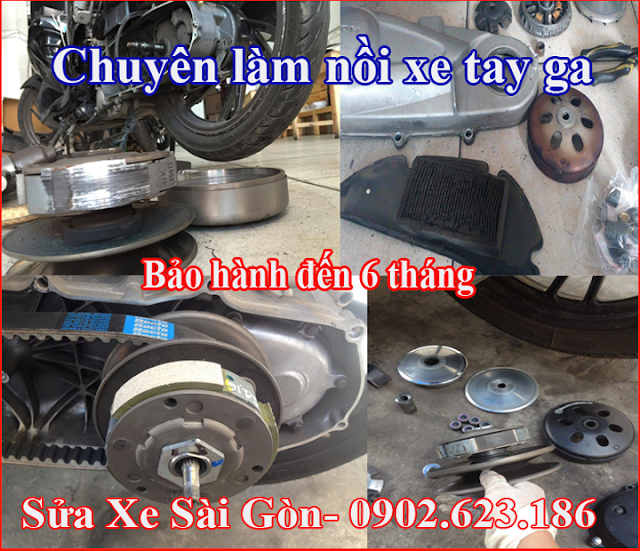 Làm nồi xe tay ga Yamaha Grander chạy mạnh