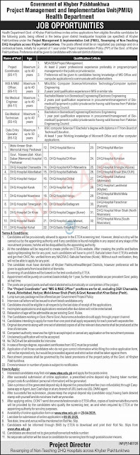 Health Department KPK Jobs 2025 | Apply Online via ETEA