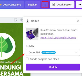 cara menyimpan desain gratis di canva