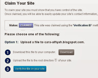 verification-id traffic Alexa in Blogger