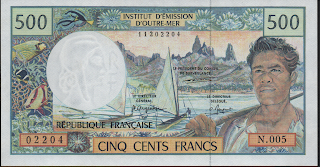 Territori francesi del Pacifico 500 Francs 1992 P# 1b
