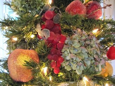 sugared fruit hydrangea Christmas tree